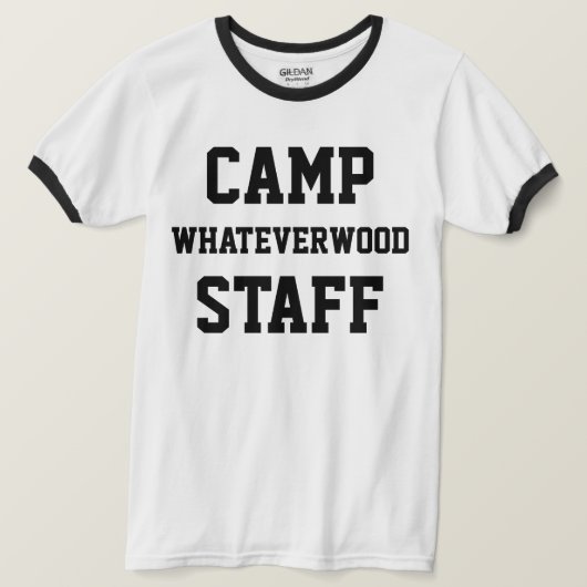 Camp Whateverwood Staff Black T-shirt (Design voorkant)