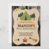 Camp word-uitnodiging kaart (Voorkant)