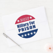 Campagne 2016 | Hillary voor DE GEVANGENIS Ronde Sticker (Envelop)