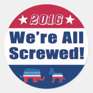 Campagne 2016   We zijn allemaal genaaid! Ronde Sticker