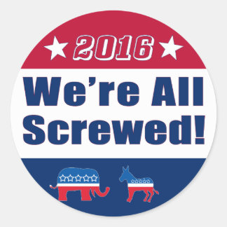 Campagne 2016 | We zijn allemaal genaaid! Ronde Sticker