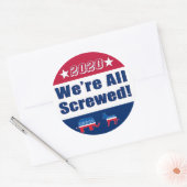 Campagne 2020| We zijn allemaal de lul! Ronde Sticker (Envelop)