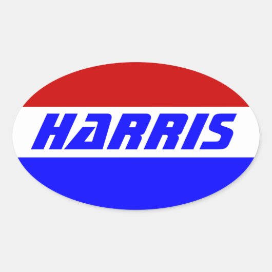 Campagne 2024 President VP KAMALA HARRIS Ovale Sticker (Voorkant)