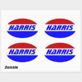 Campagne 2024 President VP KAMALA HARRIS Ovale Sticker (Vel)
