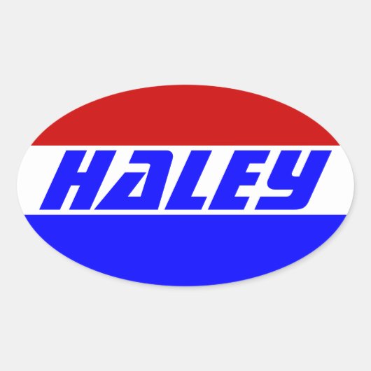 Campagne 2024 Verkiezingen Volgend President Nikki Ovale Sticker (Voorkant)