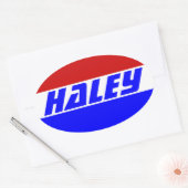 Campagne 2024 Verkiezingen Volgend President Nikki Ovale Sticker (Envelop)