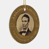  campagne Abraham Lincoln Keramisch Ornament (Rechts)