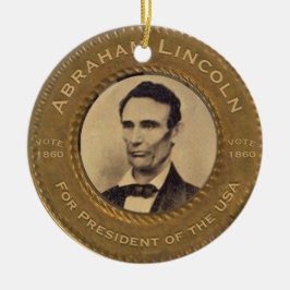  campagne Abraham Lincoln Keramisch Ornament