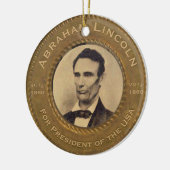  campagne Abraham Lincoln Keramisch Ornament (Links)