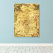 Campagne Atlanta - Kaart van het Panoramiek-burger Canvas Afdruk (Insitu (Houten vloer))