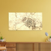 Campagne Atlanta - Kaart van het Panoramiek-burger Canvas Afdruk (Insitu (Woonkamer))