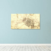 Campagne Atlanta - Kaart van het Panoramiek-burger Canvas Afdruk (Insitu (Houten vloer))