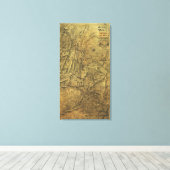 Campagne Atlanta - Kaart van het Panoramiek-burger Canvas Afdruk (Insitu (Houten vloer))