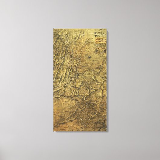 Campagne Atlanta - Kaart van het Panoramiek-burger Canvas Afdruk (Voorkant)