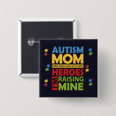 Campagne Autism Mam Awareness Campaign Vierkante Button 5,1 Cm