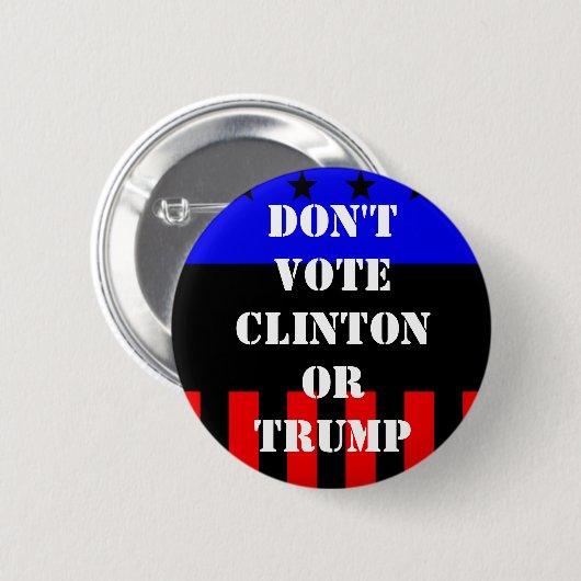 Campagne Button 2016 (geen Clinton of Trump) (Voorkant /achterkant)