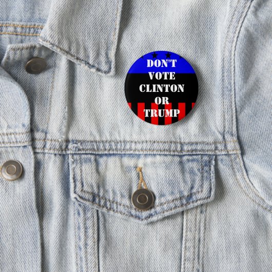 Campagne Button 2016 (geen Clinton of Trump) (In situ)