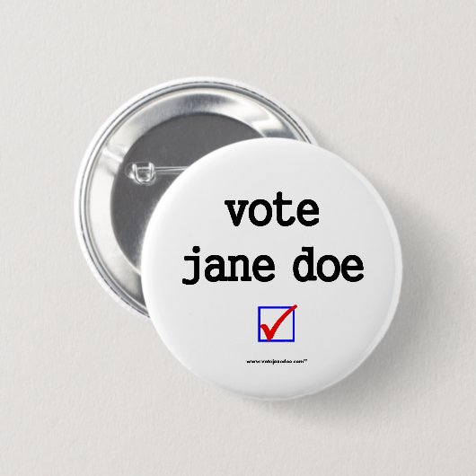 Campagne Button "Stem Jane Doe" (Voorkant /achterkant)