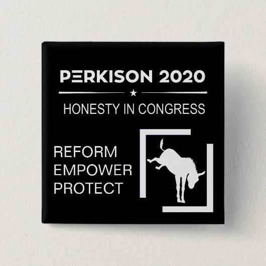 Campagne Button voor Perkison 2020 (Voorkant)