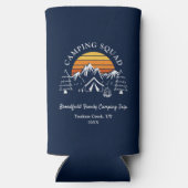 Campagne Camping Squad Retro Family Reunion Camp T Seltzer Blikjeskoeler (Achterkant)