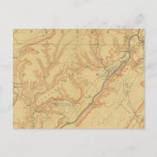 Campagne Chattanooga Briefkaart (Voorkant)