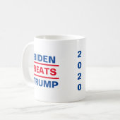Campagne Coffee Mok "Biden Beats Trump" (Voorkant links)