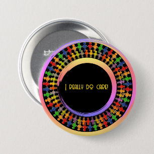 Campagne Colors "Ik geef er echt om" Ronde Button 7,6 Cm