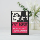 campagne Guy Fawkes Briefkaart (Staand voorkant)