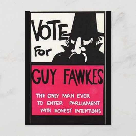 campagne Guy Fawkes Briefkaart (Voorkant)