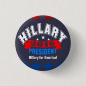 Campagne Hillary Clinton Ronde Button 3,2 Cm (Voorkant)