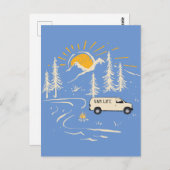 Campagne in het Briefkaart bergen Van Life (Voorkant / Achterkant)