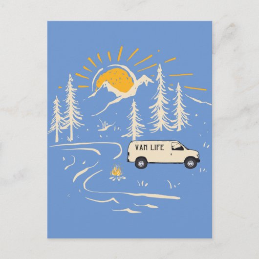 Campagne in het Briefkaart bergen Van Life (Voorkant)