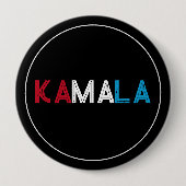 CAMPAGNE KAMALA 2024 RWB RONDE BUTTON 4,0 CM (Voorkant)