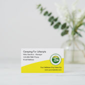 Campagne kampeerterreinen visitekaartje (Staand voorkant)