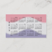 Campagne Kandidaat 2013 Calendar Wallet Card Std Visitekaartje (Achterkant)