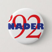  Campagne Logo Ralph Nader 1992 Ronde Button 5,7 Cm (Voorkant)