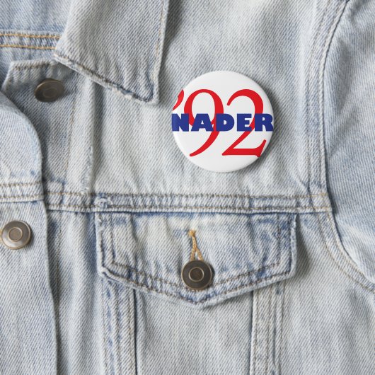 Campagne Logo Ralph Nader 1992 Ronde Button 5,7 Cm (In situ)