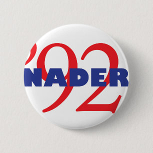Campagne Logo Ralph Nader 1992 Ronde Button 5,7 Cm