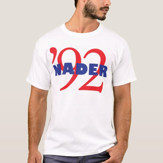  Campagne Logo Ralph Nader 1992 T-shirt (Voorkant)