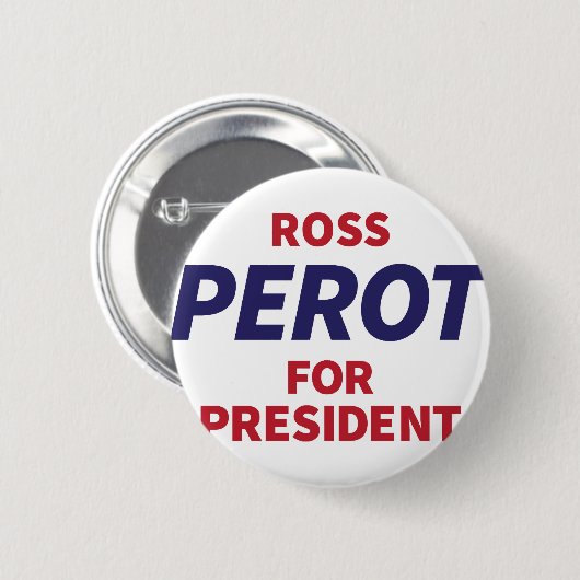  Campagne Logo Ross Perot Ronde Button 5,7 Cm (Voorkant /achterkant)