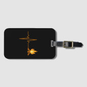 Campagne met kampvuur bagagelabel (Voorkant (horizontaal))