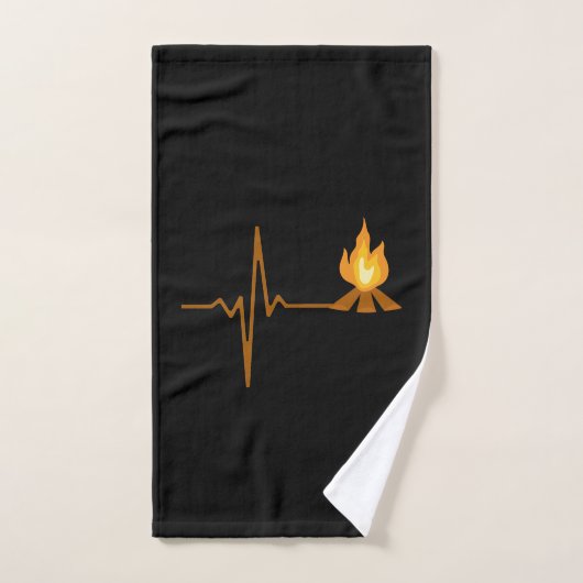 Campagne met kampvuur handdoek (Handdoek)