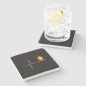 Campagne met kampvuur stenen onderzetter (Zijkant)