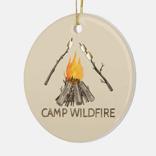 Campagne met Toasting Marshmallows Ornament (Links)