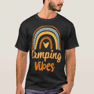 Campagne met vibes Retro Rainbow Camper Vintage Tr T-shirt