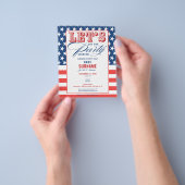 Campagne om fondsen te werven voor politieke doele flyer (Hand)