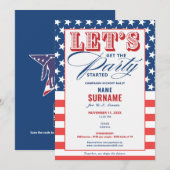 Campagne om fondsen te werven voor politieke doele kaart (Voorkant / Achterkant)