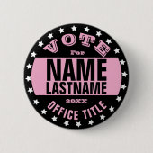 Campagne Sjabloon Aangepast Ronde Button 5,7 Cm (Voorkant)