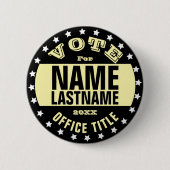 Campagne Sjabloon Aangepast Ronde Button 5,7 Cm (Voorkant)
