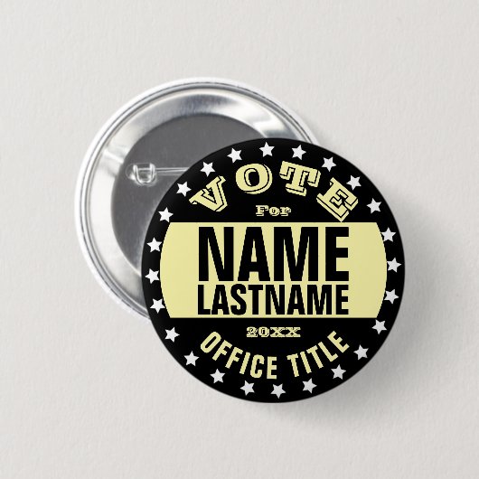 Campagne Sjabloon Aangepast Ronde Button 5,7 Cm (Voorkant /achterkant)